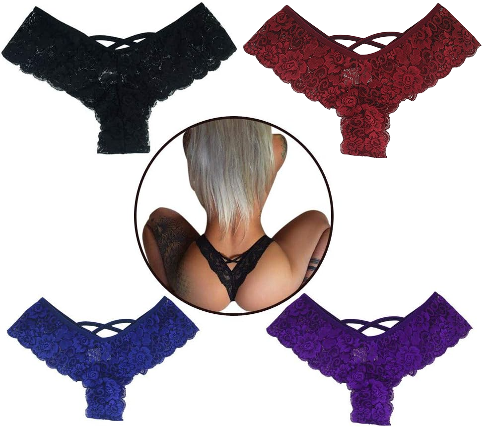 Lace G-String Thong Set (4 Pack)