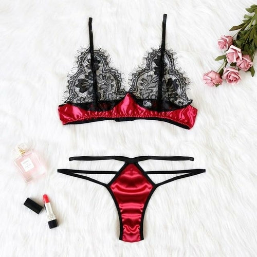 Sheer Lace Erotic Babydoll Lingerie